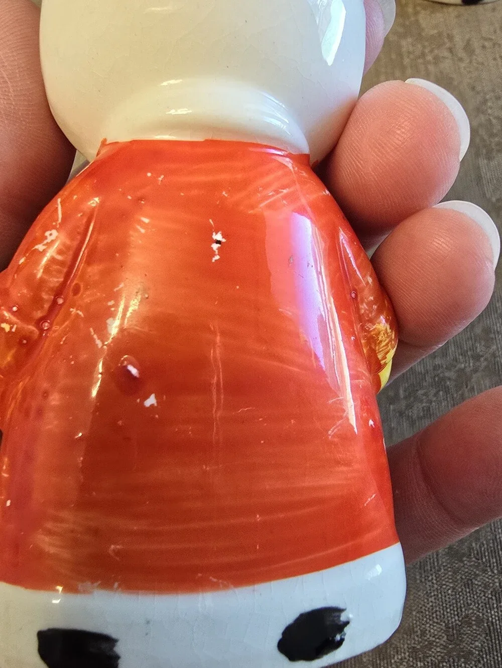 Vintage Santa Clause Ceramic Merry Christmas Salt Pepper Shakers Japan w/Plugs